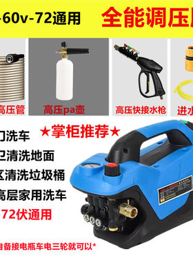 48v60v伏高压清洗机洗车机无刷直流泵接电瓶车移动上门泡沫壶打药