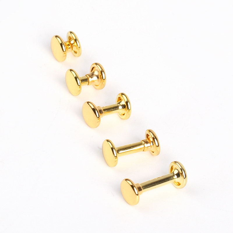 高亮铜金属铆钉靴子布料箱包五金扣字母撞钉电镀光亮皮具辅料配件