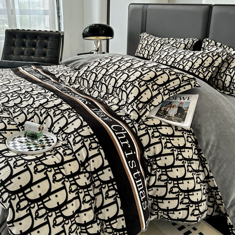 极速秋冬加绒牛奶绒o床上四件套赫本风欧式潮流熊条纹防静电床床,床上用品,学生床品套件,淘宝优惠券,粉丝福利购,淘宝优惠卷