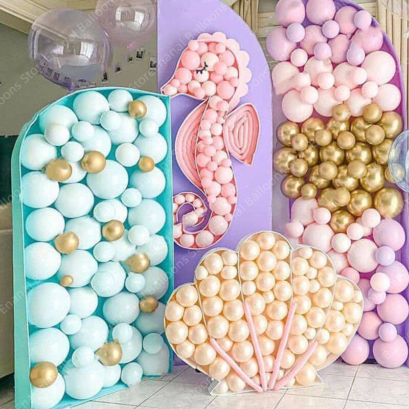 新品Large Mermaid Seahorse Shell MoEsaic Frame Balloon Stuff
