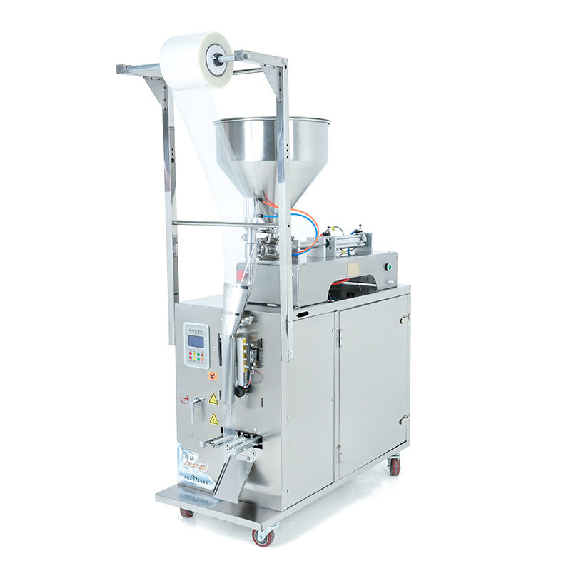 新品安太膏c液体自动包装机花生酱香油包自动卷膜封包封袋封切灌