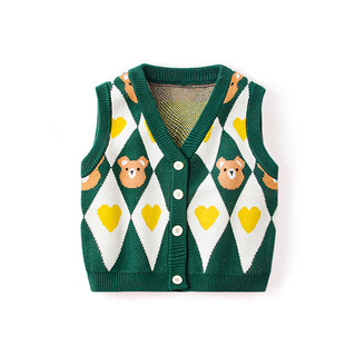 极速女童针织马甲秋季2023x新款儿童毛衣背心宝宝马夹套头外穿洋