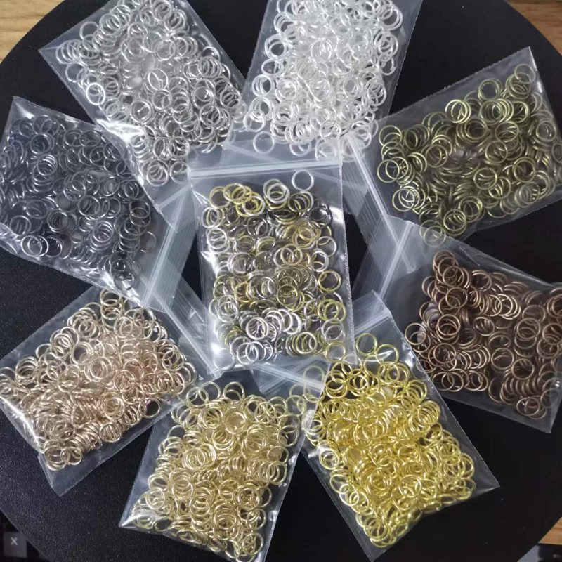 新品20a0pcs/lot 4 5 6 7 8 9 10mm Jump Rings Split Rings Conn