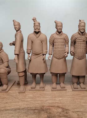 新品秦始皇兵马俑摆件 桌面秦俑模型 考古文创兵人模型Y西安旅游