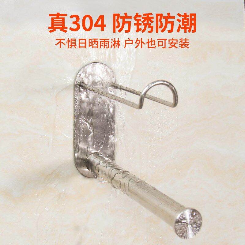 极速衣架收纳神器阳台整理架省空间壁挂墙上免打孔置W物架晾放衣