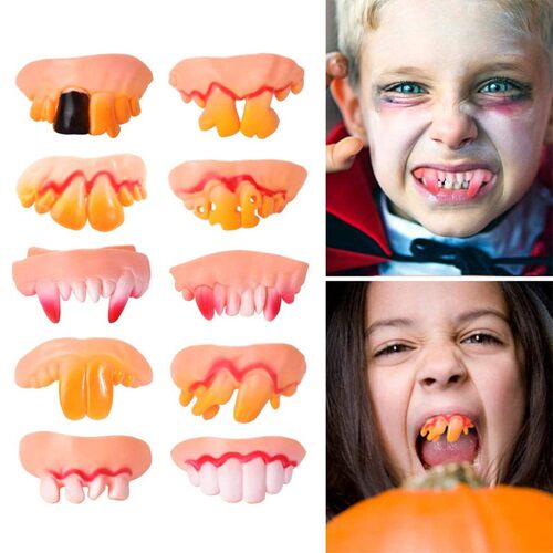 新品Halloween funny falsev teeth vampire teeth zombie front