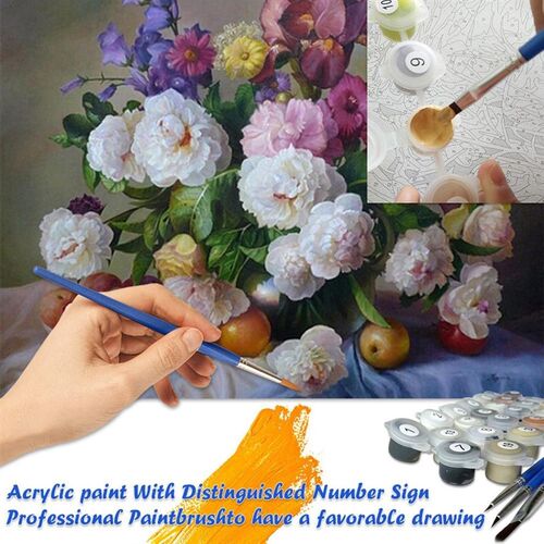 新品DIY oil Paijnting By Numbers Kit DIY Paint By Number Can