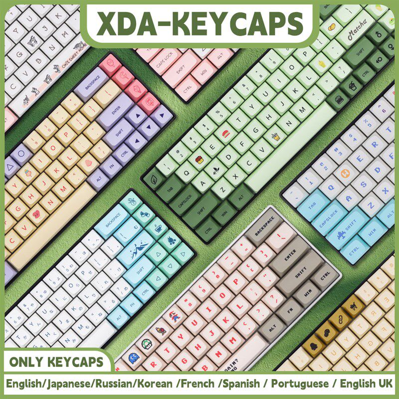 新品140 keys PBT Keycaps XDA Profile ISO lMayout Spanish Rus