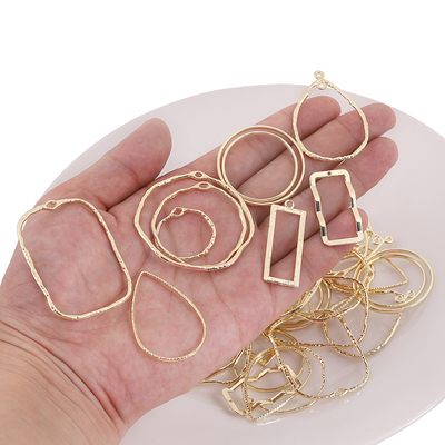 新品Zinc Alloy Hollow Frtame Open Back Bezel Pendants Geomet