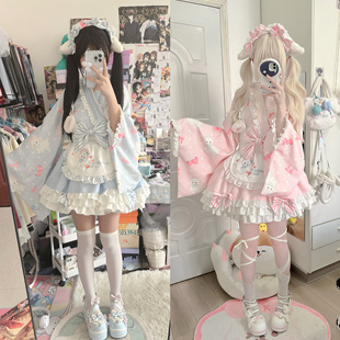 和风软妹套装 咩咩小女仆 夏日花火浴衣小个子软妹穿搭 原创 再贩