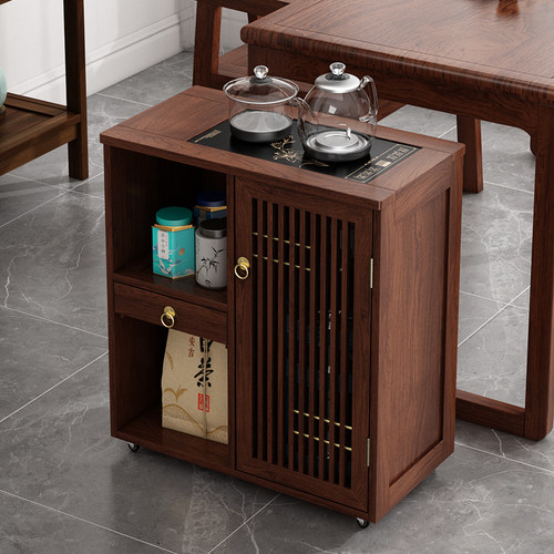 企丰实木移动茶桌家用小茶台