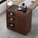 实木中式 移动茶桌家用小茶台客厅茶车阳台茶几柜烧水壶一体茶水柜