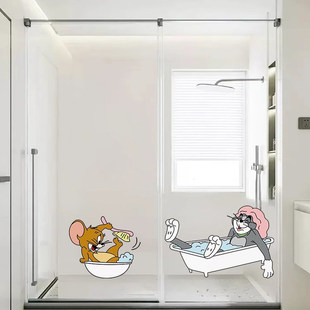 玻璃贴纸高级感透光不透明趣味装饰门贴膜静电贴卫生间浴室门贴画