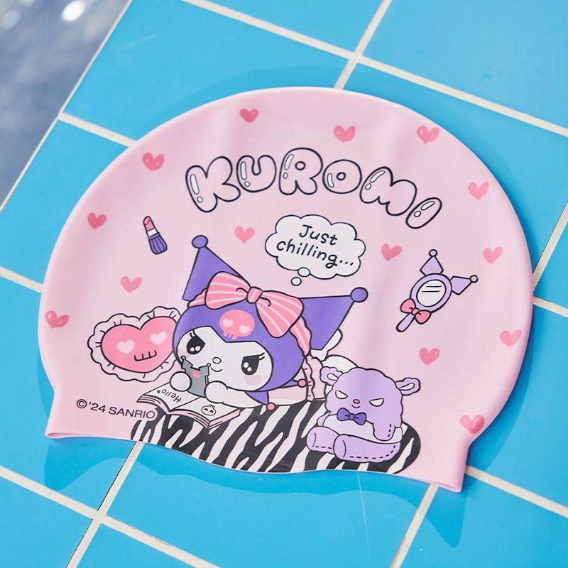 洲克硅胶泳帽防水护发护耳女儿童长发不勒头防滑粉色库洛米游泳帽,运动/瑜伽/健身/球迷用品,泳帽,淘宝优惠券,粉丝福利购,淘宝优惠卷