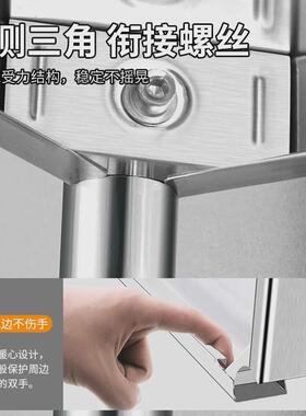 厨房冰箱缝隙不锈钢置物架20x45 25x50 30x70高60cm80/90阳台货架