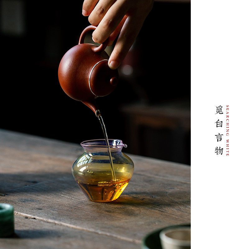 纯手工宜兴紫砂包银梨式壶 原矿赵庄朱泥仿古孟臣小品茶壶 新中式