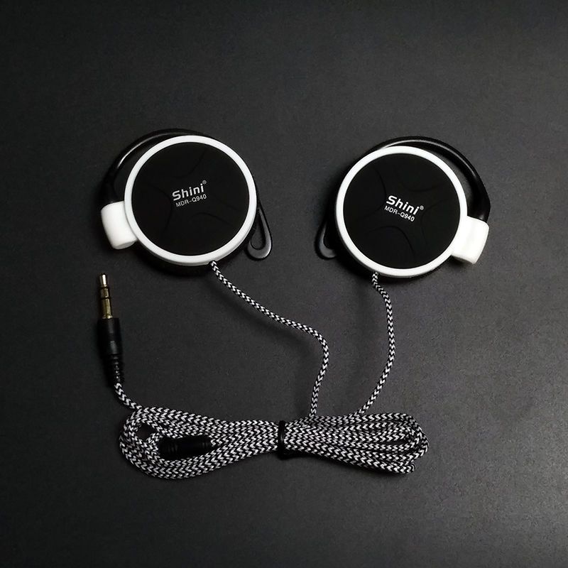 耳机线挂耳式手机电脑笔记本圆孔通用主播长 2.米长有线耳挂无麦