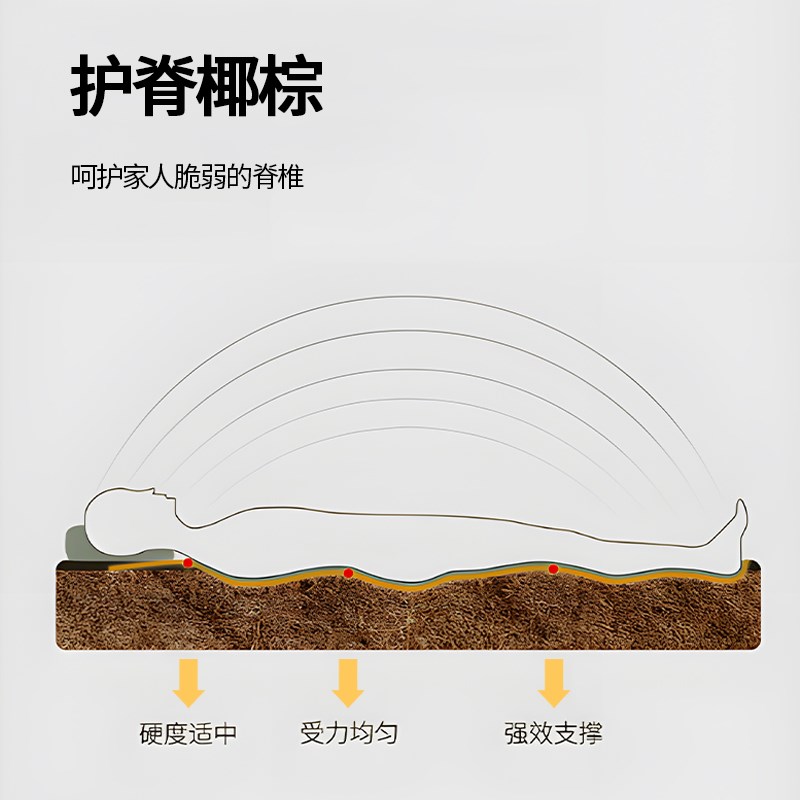 适合老年人的床垫乳胶环保3e护脊天然纯椰棕偏硬的家用席梦思折叠
