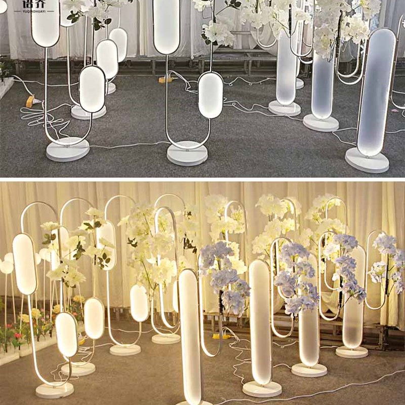 新款婚庆道具发光铝材花架路引婚礼舞台T台橱窗舞台节日气氛装扮