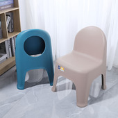 加厚塑料小靠背椅家用换鞋 矮凳儿童靠背椅北欧成人茶几矮凳子防滑