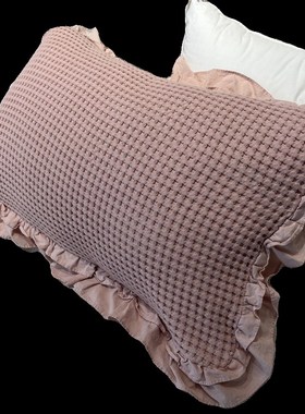 香港玛品mapping纯棉枕套荷花边新款枕头枕套全棉信封式油头克星