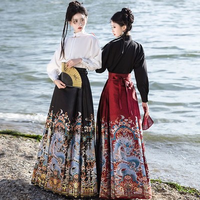 【重回汉唐龙御九天】汉服女新中式穿孔收腰新国风马面裙明制
