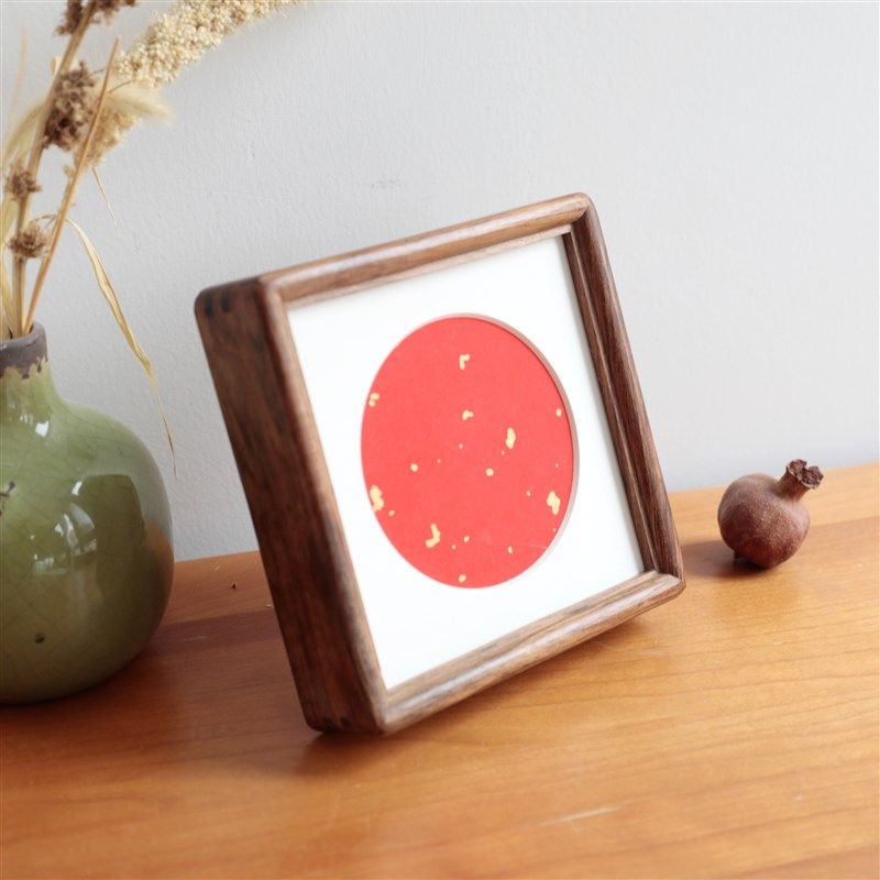 暖居毛笔书法4寸榫卯实木画框摆件摆台玄关乔迁新居礼物小装饰画,家居饰品,书法,淘宝优惠券,粉丝福利购,淘宝优惠卷