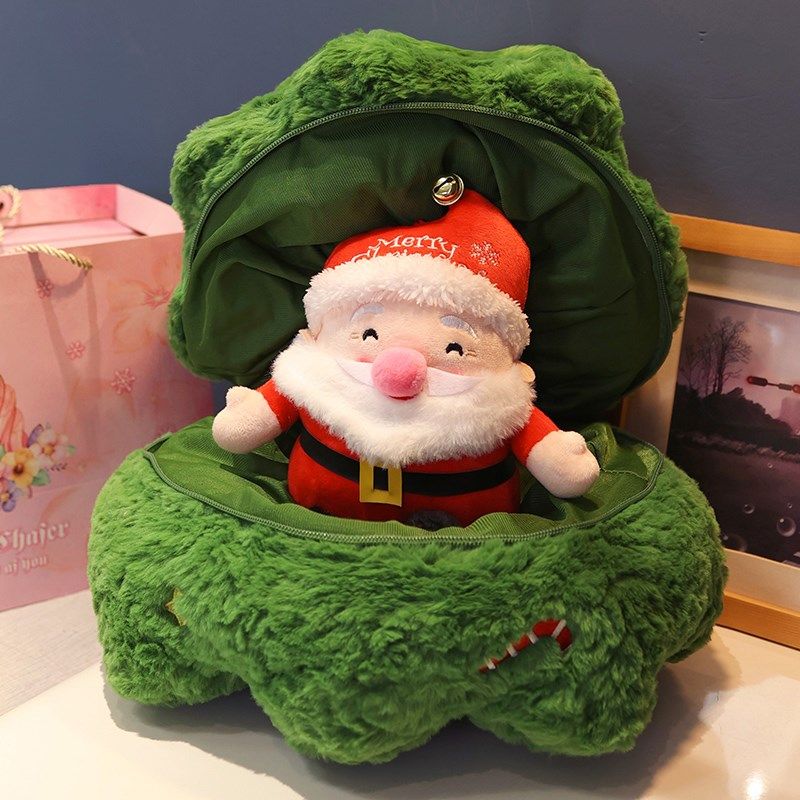 创意圣诞树套装抱枕装饰老人麋鹿雪人玩偶圣诞节男女孩儿童小礼物