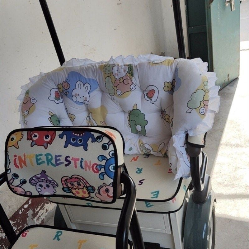 奶油风电动三轮车四轮车老头乐后座椅靠背垫防漏防掉落防风保暖软,居家布艺,椅垫,淘宝优惠券,粉丝福利购,淘宝优惠卷