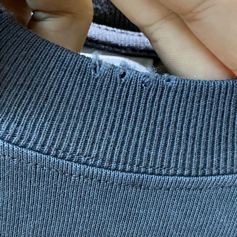 重磅300克复古做旧短袖T恤 男女夏季有大码上衣打底基础款五分袖