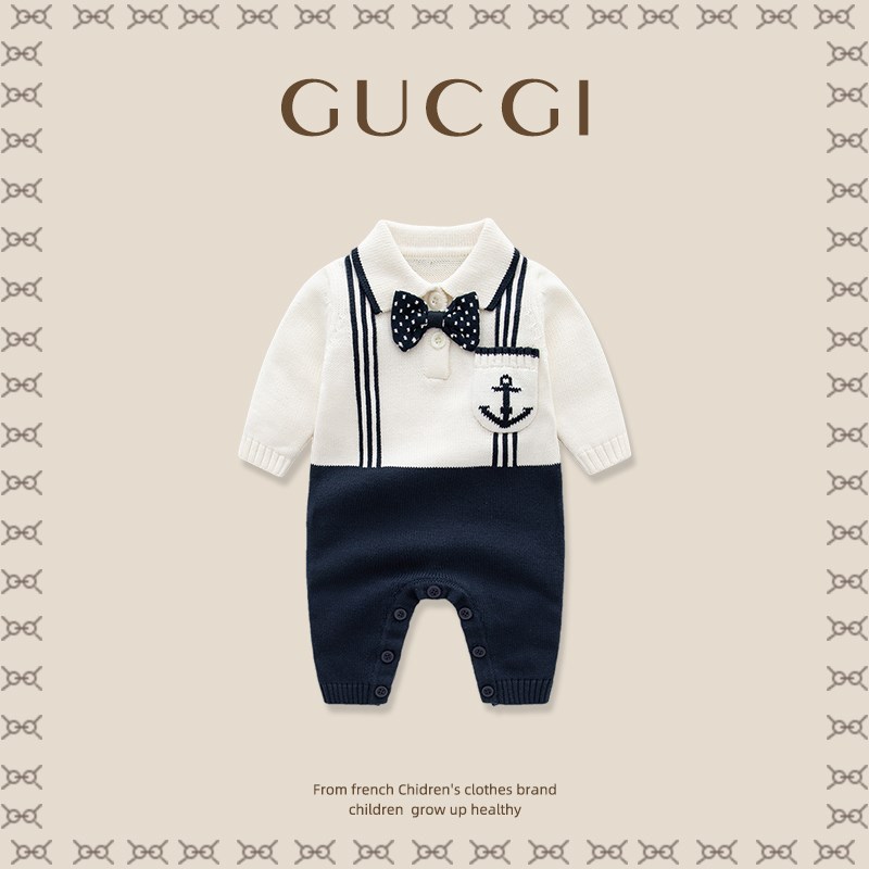 周岁礼服男宝秋冬A类针织衫婴儿宝宝西装连体衣满月百岁宴抓周服