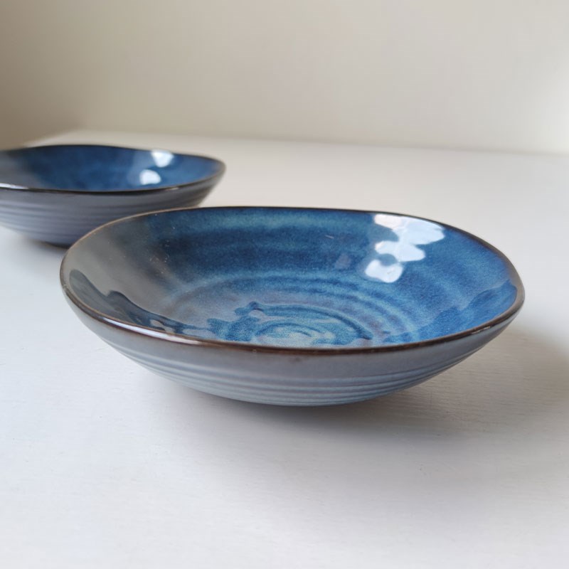 日式复古餐具浅口敞碗窑变陶瓷浅口钵菜碗汤盘家用菜盘沙拉碗微瑕