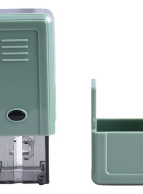 万玺回墨印章一鸿章壳材料自动回弹翻转章绿壳东方图圆章料替换印