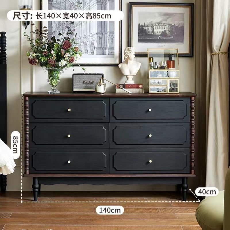 实木美式斗柜五斗柜卧室收纳八斗法式复古客厅抽屉床尾置物储物柜