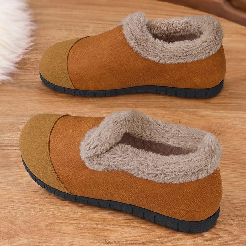 老北京棉鞋女加绒防滑妈妈毛毛鞋