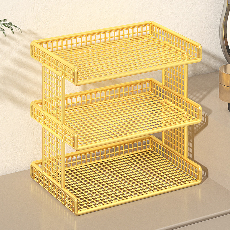 化妆品收纳架卧室桌面多层美妆护肤品置物架浴室台面大容量收纳架,收纳整理,化妆品收纳架,淘宝优惠券,粉丝福利购,淘宝优惠卷