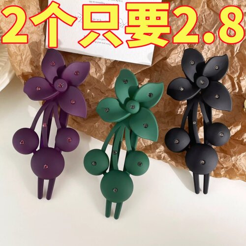 高级感发夹后脑勺网红抓夹盘发