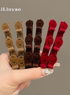 懒人公主头编发夹女前额双层侧边夹子刘海碎发编发发夹鸭嘴夹发卡