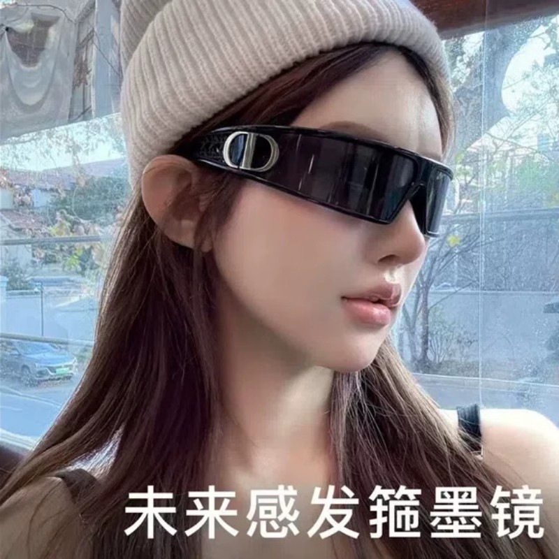 2025新款发箍墨镜女款高级感网红时髦拍照凹造型太阳眼镜防紫外线