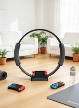 Ring-con健身环支架 适配Switch RingCon腿带收纳架 桌面壁挂两用