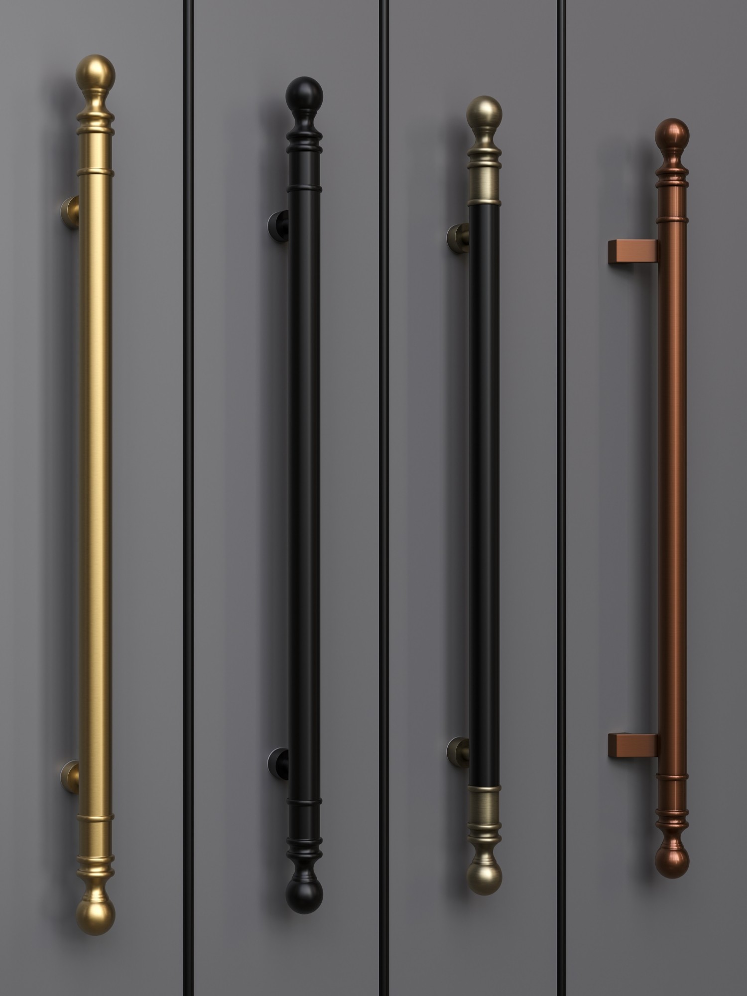 新中式古色古香铜质玻璃门把手豪华酒店宴会厅双门把手推挽实木门