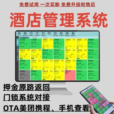 酒店收银管理系统PMS宾馆住宿前台登记软件公寓民宿客房管理系统