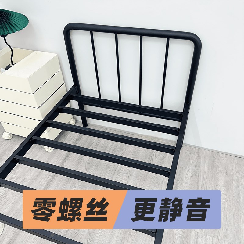 弘玮1米铁艺床加粗加厚1.35米60cm拼接加边床90cm单人床80cm小床图片