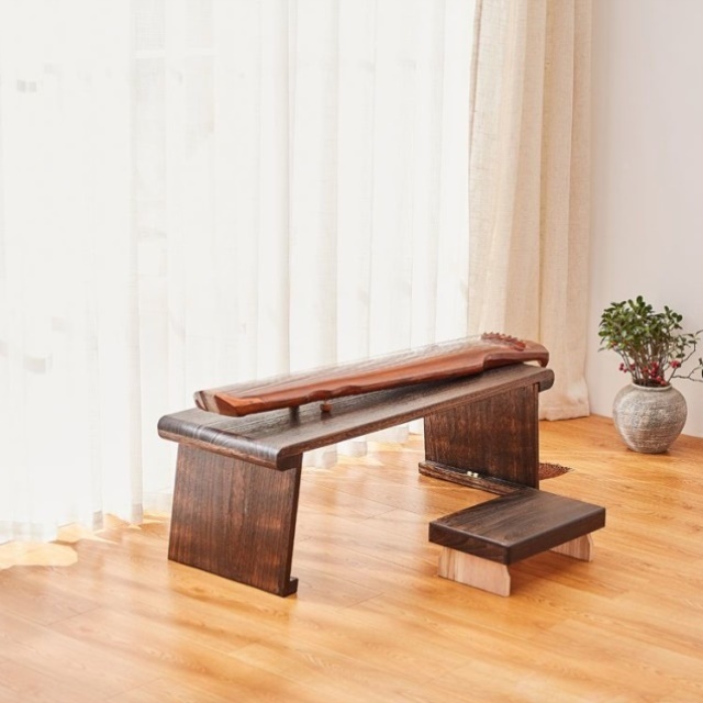 可折叠桐木古琴桌凳便携式禅意共鸣矮琴桌琴台古筝桌新中式国学桌