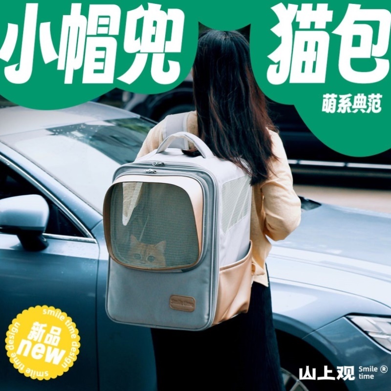 宠物外出包大容量猫包透气手提双肩背包便携折叠高颜值小型犬猫包