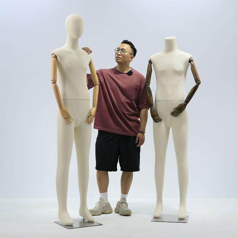 潮牌男装店同款模特道具男女全身包布模特架服装店橱窗人体展示架