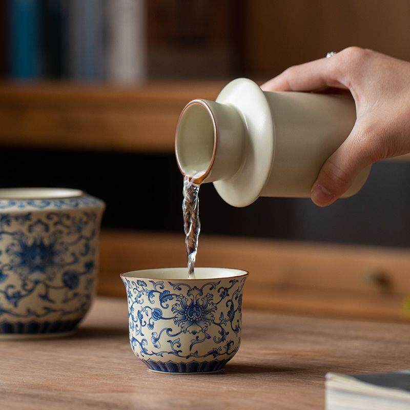 青花汝窑温酒器陶瓷壶家