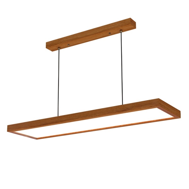 北欧原木吊灯餐厅灯实木吧台灯LED长条日式灯简约创意灯办公室灯