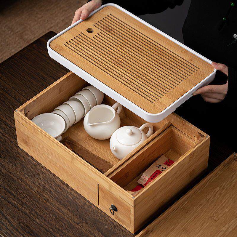 简易茶盘竹制多功能收纳