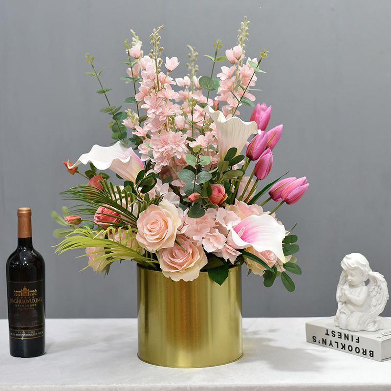 家居轻奢电镀铁艺桌花酒